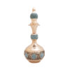 Bouteille décorative en cuivre - Artisanat persan avec incrustation de turquoise (lot de 2)