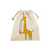 Sac de rangement en coton à cordon, Écologique et réutilisable avec Motif Girafe