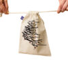 Sac de rangement en coton à cordon - léger, Parfait pour l'organisation avec Motif de Poème
