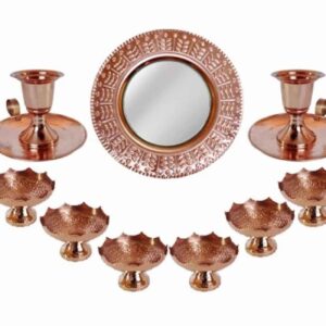 Set Haft-Seen en cuivre – Élégant et intemporel pour Nowruz (9 pièces)
