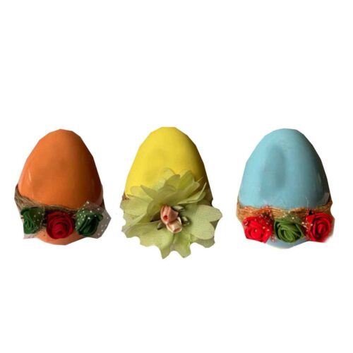 Œuf peint Haft-Seen pour Norouz iranien – Motif floral (pack de 3)