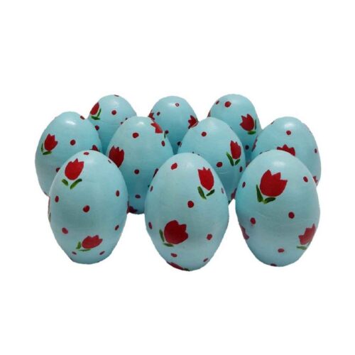 Œuf peint Haft-Seen pour Norouz iranien – Motif tulipe (pack de 10)