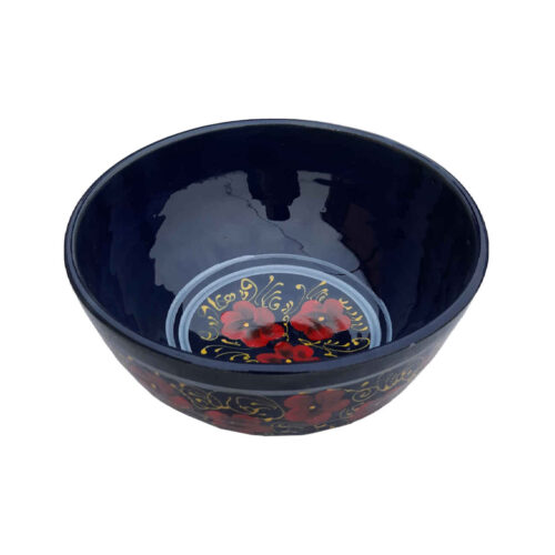 Bol Artistique en Poterie Fait Main – Polyvalent pour Yaourts, Desserts, Salades, Nouilles | Floral