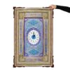 Horloge murale inspirée de la tradition persane en bois - Marqueterie Khatam