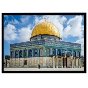 Art sur toile islamique – Cadre illuminé de la mosquée Al-Aqsa avec LED complète