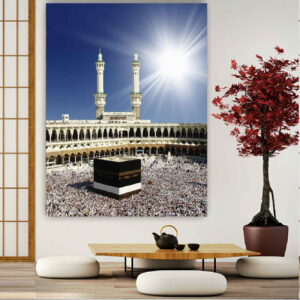 Art mural islamique de la Kaaba – Accent parfait pour votre salon ou votre espace de prière
