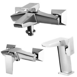 KWC Bathroom Faucet Set – Classic and Modern Chrome | Quattro Model