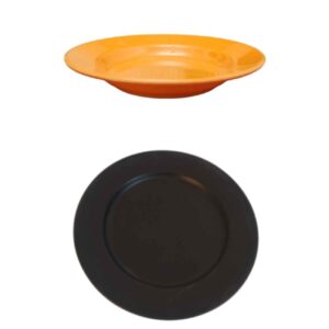 Assiette en Mélamine Micro-ondes – Mélange de Style et de Durabilité, Compatible Lave-vaisselle (Set de 12)