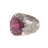 Bague en argent avec rubis persan Élégance pour hommes, faite à la main en rouge