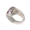Bague en argent avec rubis persan Élégance pour hommes, faite à la main en rouge