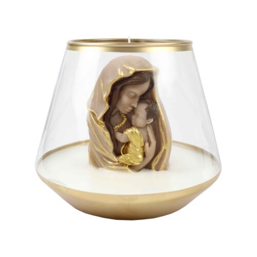 Bougie parfumée en pot pour cadeau et décoration avec parfum vanille pour tous les humeurs, jaune