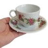 Ensemble de thé persan, ensemble en porcelaine avec design floral élégant Gol Sorkhi, 14 pièces