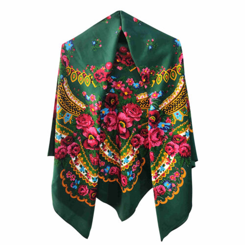 Écharpe Ethnique Turkmène en Coton – Cadeau Parfait avec une Touche Culturelle & un Motif Floral