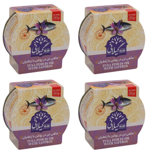 Thon au safran – Aliments en conserve Gilani 180g, paquet de 4