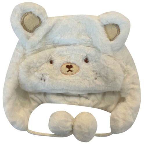 Chapeau bébé blanc – Adapté pour l’automne et le printemps (6 à 36 mois)