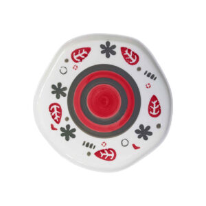 Assiette en céramique blanche – Compatible micro-ondes et durable – Modèle Automne