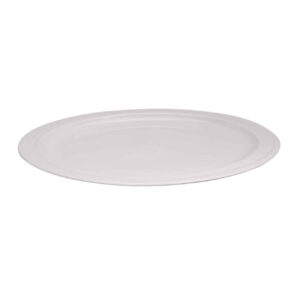 Assiette en céramique blanche – Compatible micro-ondes et lave-vaisselle (Lot de 2)