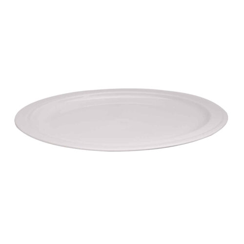 Assiette en céramique blanche – Compatible micro-ondes et lave-vaisselle (Lot de 2)