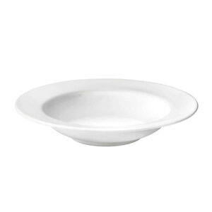 Assiette en céramique blanche – Compatible micro-ondes et lave-vaisselle, parfaite pour les pâtes