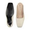 Mules en cuir naturel Mashhad pour femmes, confort et style en crème