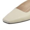 Mules en cuir naturel Mashhad pour femmes, confort et style en crème