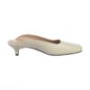 Mules en cuir naturel Mashhad pour femmes, confort et style en crème