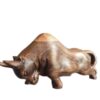 Figurine décorative de taureau en bois - Symbole de force et de pouvoir