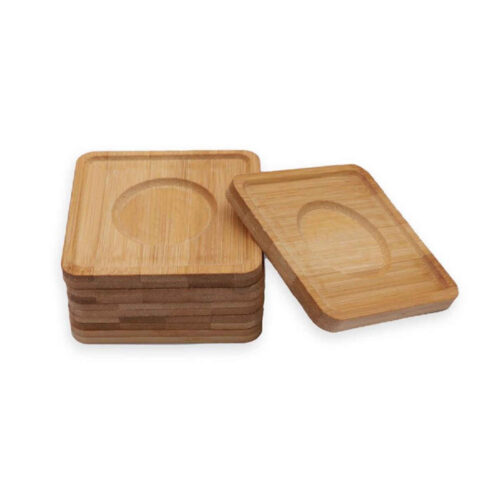 Ensemble de sous-verres en bois alliant charme rustique et durabilité (Pack de 6)