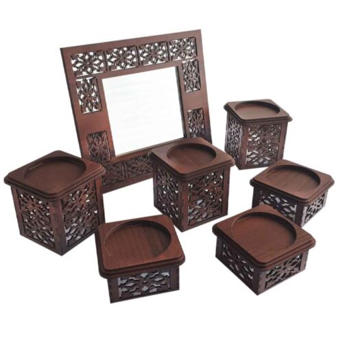 Ensemble Haft-Seen en bois – Parfait pour Norouz et votre déco du Nouvel An persan