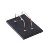 Ensemble de bureau en bois avec revêtement en cuir – Lot de 5, noir