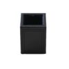 Ensemble de bureau en bois avec revêtement en cuir – Lot de 5, noir