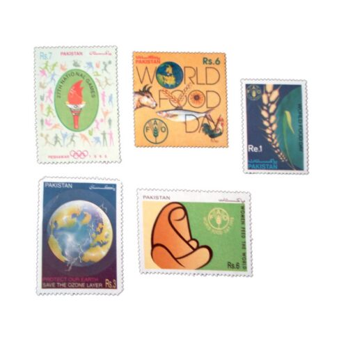5 timbres sur l’alimentation mondiale – Un ensemble mémorable pour les collectionneurs