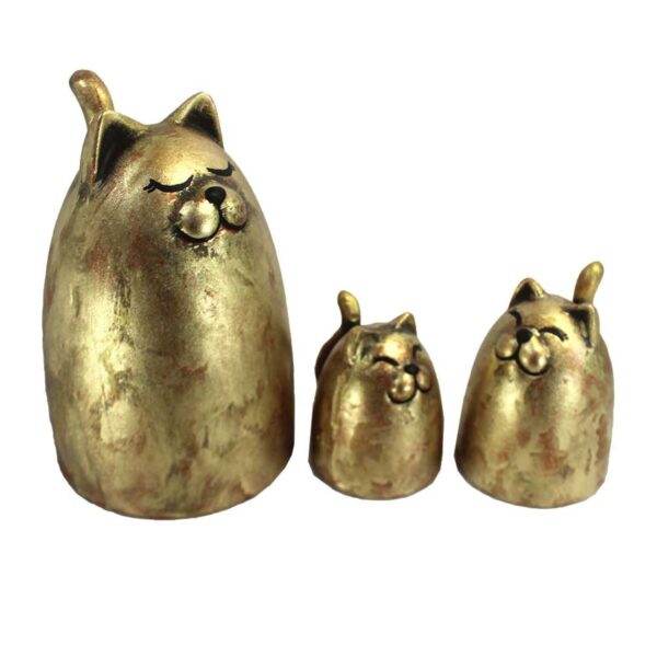 Paire de sculptures de chats en bronze – Design élégant, chef-d’œuvre intemporel