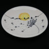 Assiette en céramique - Motif de pissenlit, artistique et polyvalente