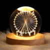 Lampe boule de cristal – veilleuse féerique grande roue