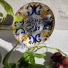 Assiette Décorative en Verre - Cadeau Parfait pour Toute Occasion avec Art Vitreux & Motif Calligraphie