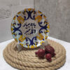 Assiette Décorative en Verre - Cadeau Parfait pour Toute Occasion avec Art Vitreux & Motif Calligraphie