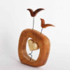 Figurine décorative d'oiseau en bois - Artisanat naturel adapté à la décoration intérieure