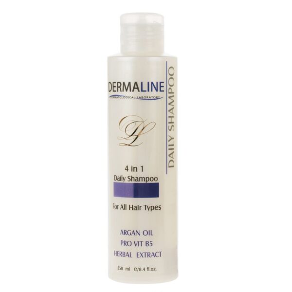 Dermaline Shampooing Soin Quotidien 4 en 1 – Nettoyage Doux pour Cheveux Sains & Souples