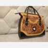 Sac en Cuir Naturel Fait Main – Gravé, Peint et Cousu à la Main avec Motif Sculpter