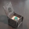 Bague en argent Agate yéménite islamique pour hommes avec pierre verte et design Ya Ali