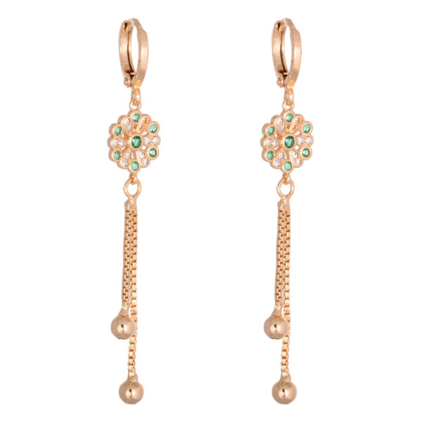 Boucles d’oreilles légères pendantes avec design de fleurs pour femmes