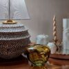 Lampe de table en céramique à imprimé léopard chic – une touche audacieuse et élégante
