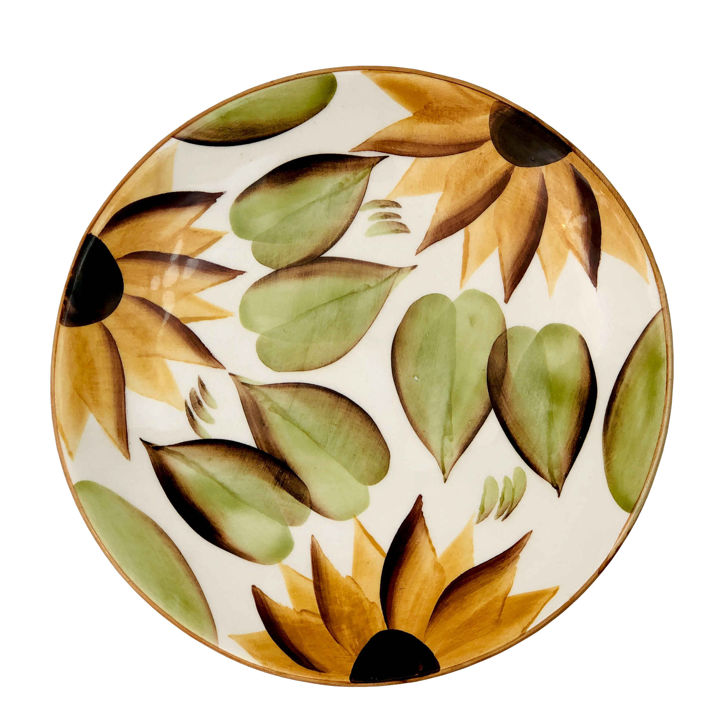 Assiette en céramique - Motif tournesol, compatible micro-ondes et lave-vaisselle