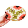 Assiette en céramique - Motif tournesol, compatible micro-ondes et lave-vaisselle