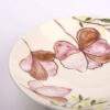 Assiette en céramique - Tripode, motif floral, compatible micro-ondes et lave-vaisselle