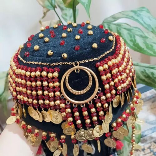 Chapeau Ethnique Kurde Traditionnel – Parfait pour Événements Culturels avec Motif de Pièces