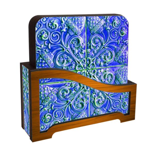 Sous-verres en bois avec des designs iraniens – Charme culturel (Pack de 6)