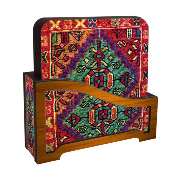 Sous-verres en bois avec design iranien authentique – Inspiré du tapis (6 pièces)