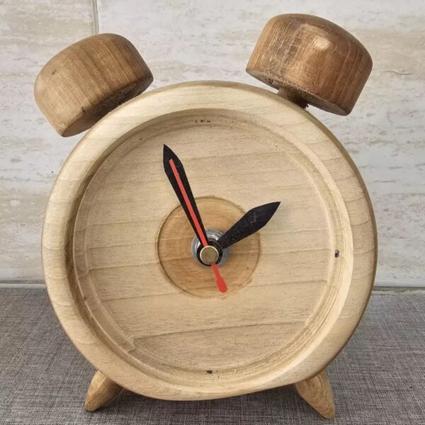 Horloge de Bureau en Bois – Style Minimaliste – Parfaitement Conçue pour un Bureau Chic